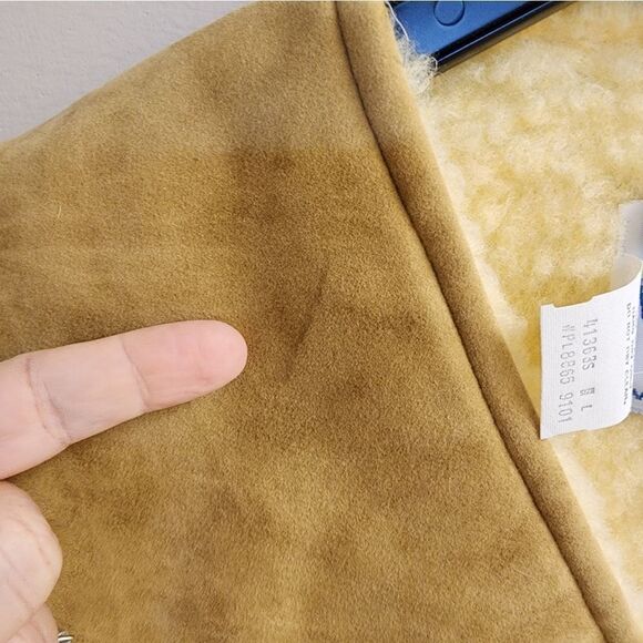 Vintage Upstream Sherpa Vest Large Hunting Fishing Suede Look - Picture 10 of 10